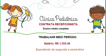 Clínica Pediátrica esta Contratando Recepcionista