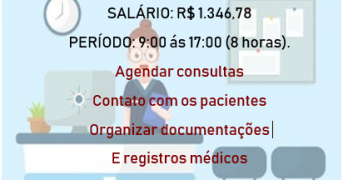 Vaga Aberta Para Recepcionista Em Consultório Odontológico