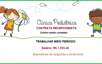 Clínica Pediátrica esta Contratando Recepcionista