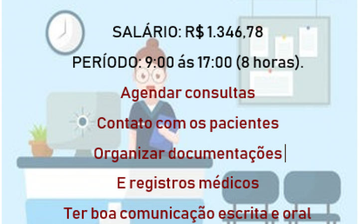 Vaga Aberta Para Recepcionista Em Consultório Odontológico